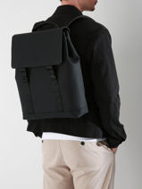 1 Compartment Impulsion Backpack With 15" Laptop Sleeve Etrier Black souffle EIMP8221-vue-porte