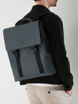 1 Compartment Impulsion Backpack With 15" Laptop Sleeve Etrier Blue souffle EIMP8221-vue-porte